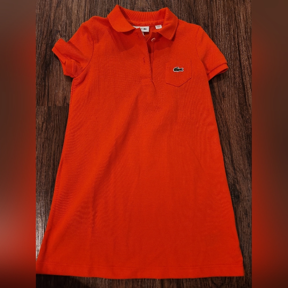 Lacoste Kids Orange Polo Dress